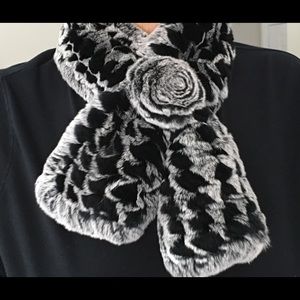 Genuine Rex rabbit neck warmer/scarf